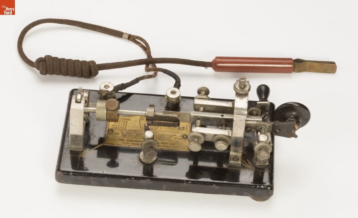 Vibroplex Telegraph Key, Used at Ford Motor Company, circa 1925
