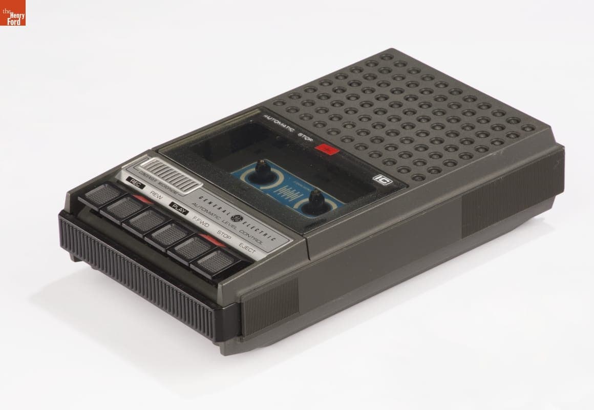 GE Portable Cassette Tape Player, Model 3-5090A, circa 1970