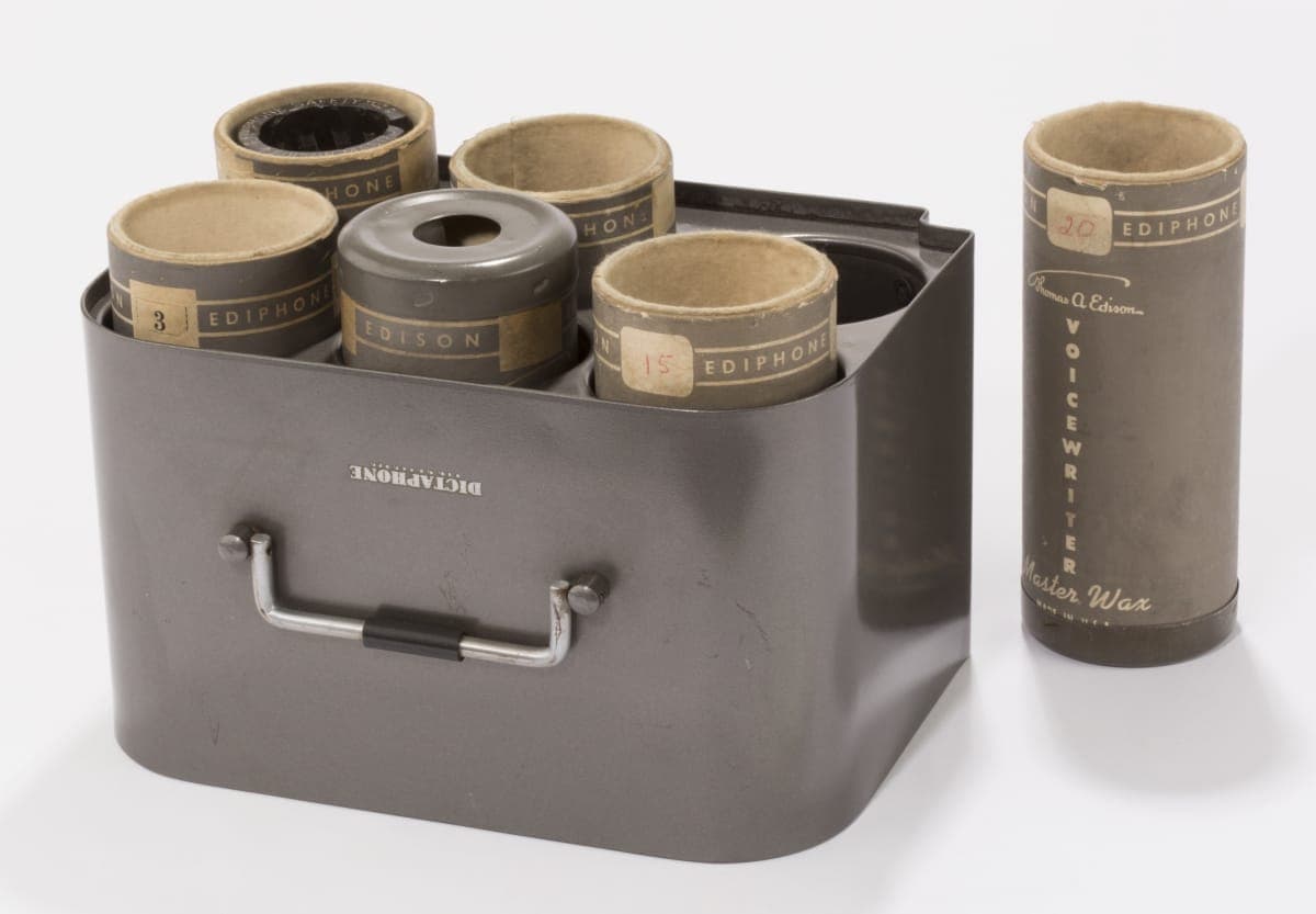 Dictaphone Cylinder Carrying Case, 1930-1940