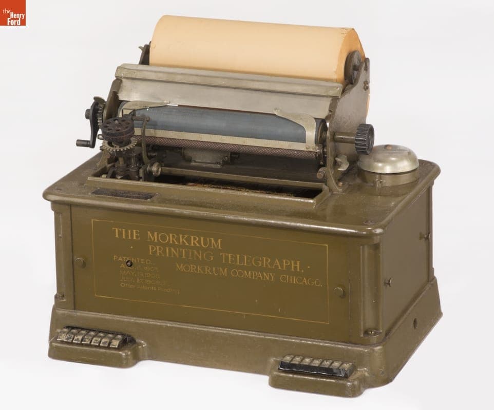 Morkrum Green Code Telegraph Printer, Model 5-A, 1919-1923