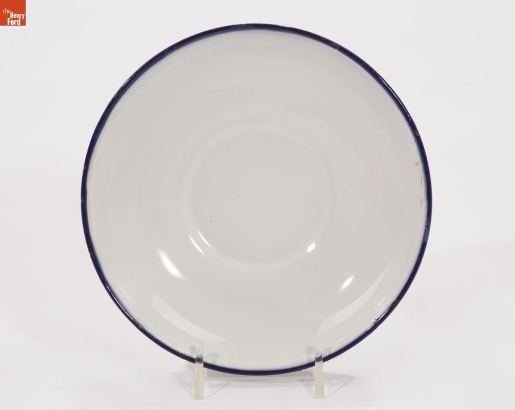Enamelware Saucer Used on Henry Ford's "Vagabonds" Camping Trips, 1920-1930