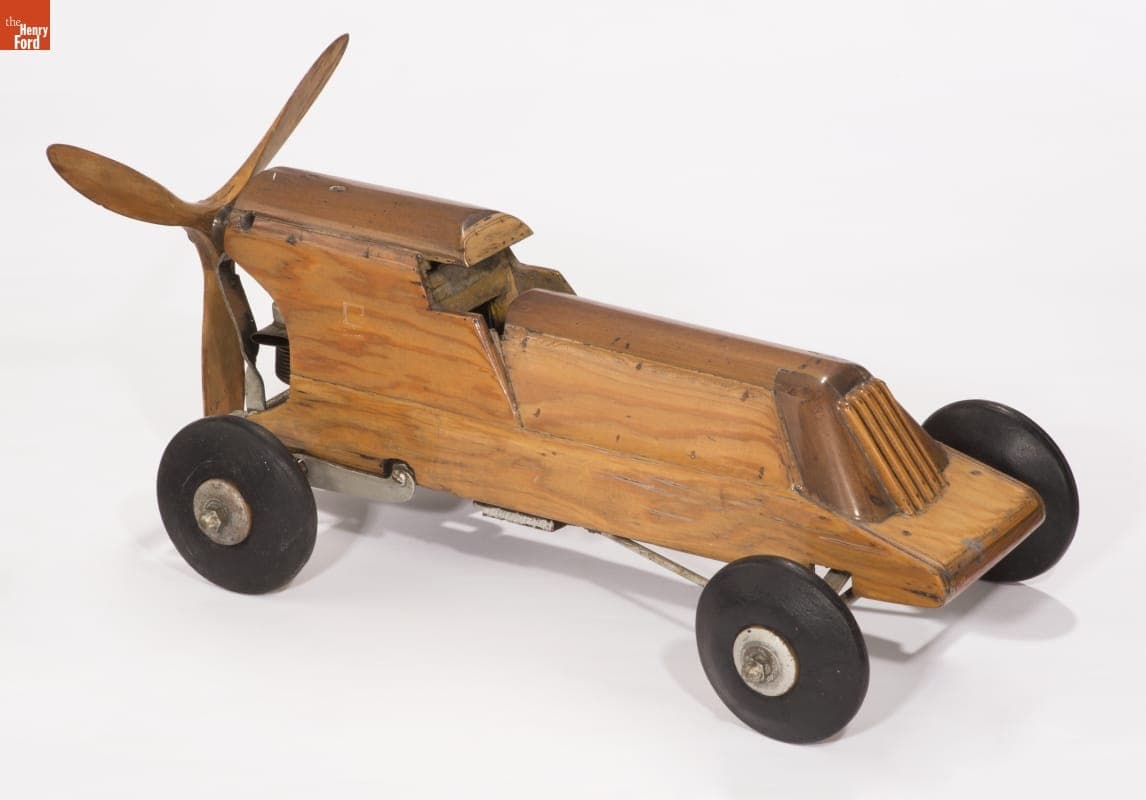 Homemade Pusher Model Propeller Race Car, 1930-1940