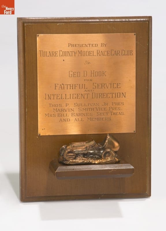 Award Plaque, Presented to George Hook, 1947-1948