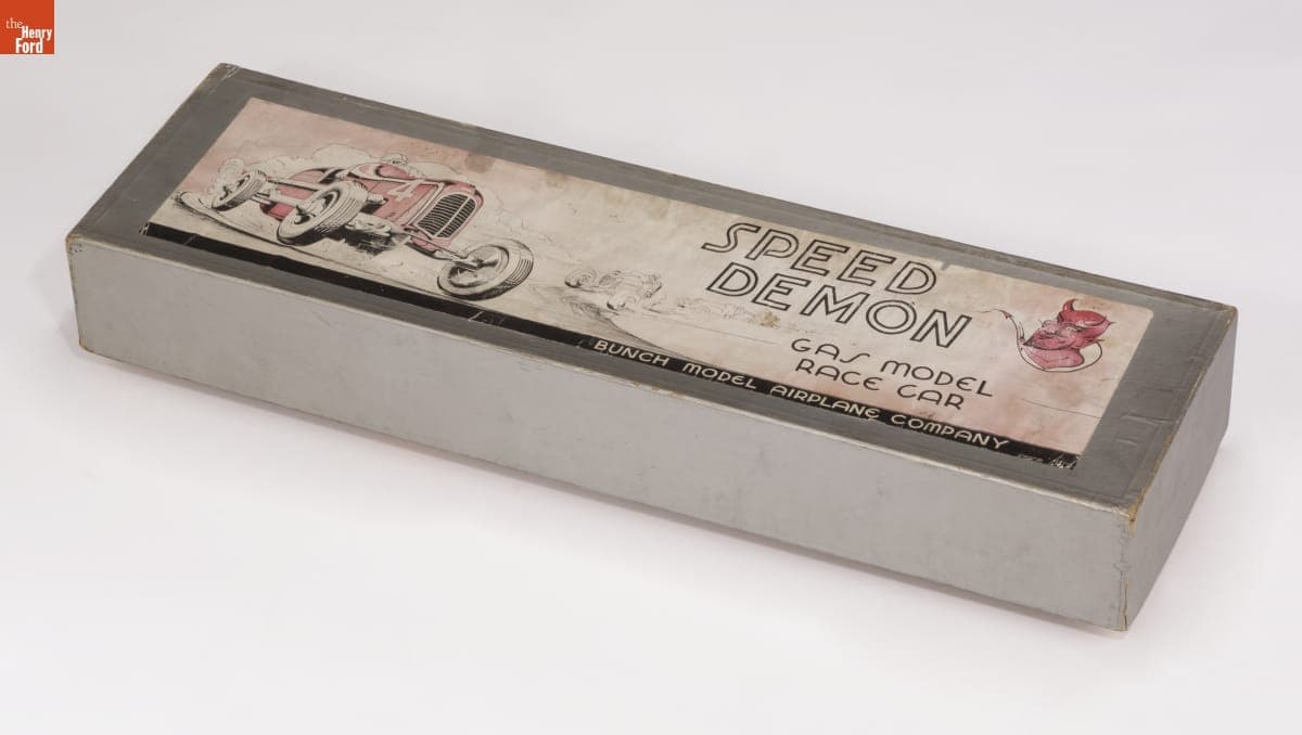 Product Package and Assembly Instruction for "Speed Demon" Gas-Powered Racing Tether Car, 1930-1940