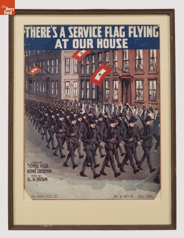 Music Sheet, "There's a Service Flag Flying at Our House," 1917