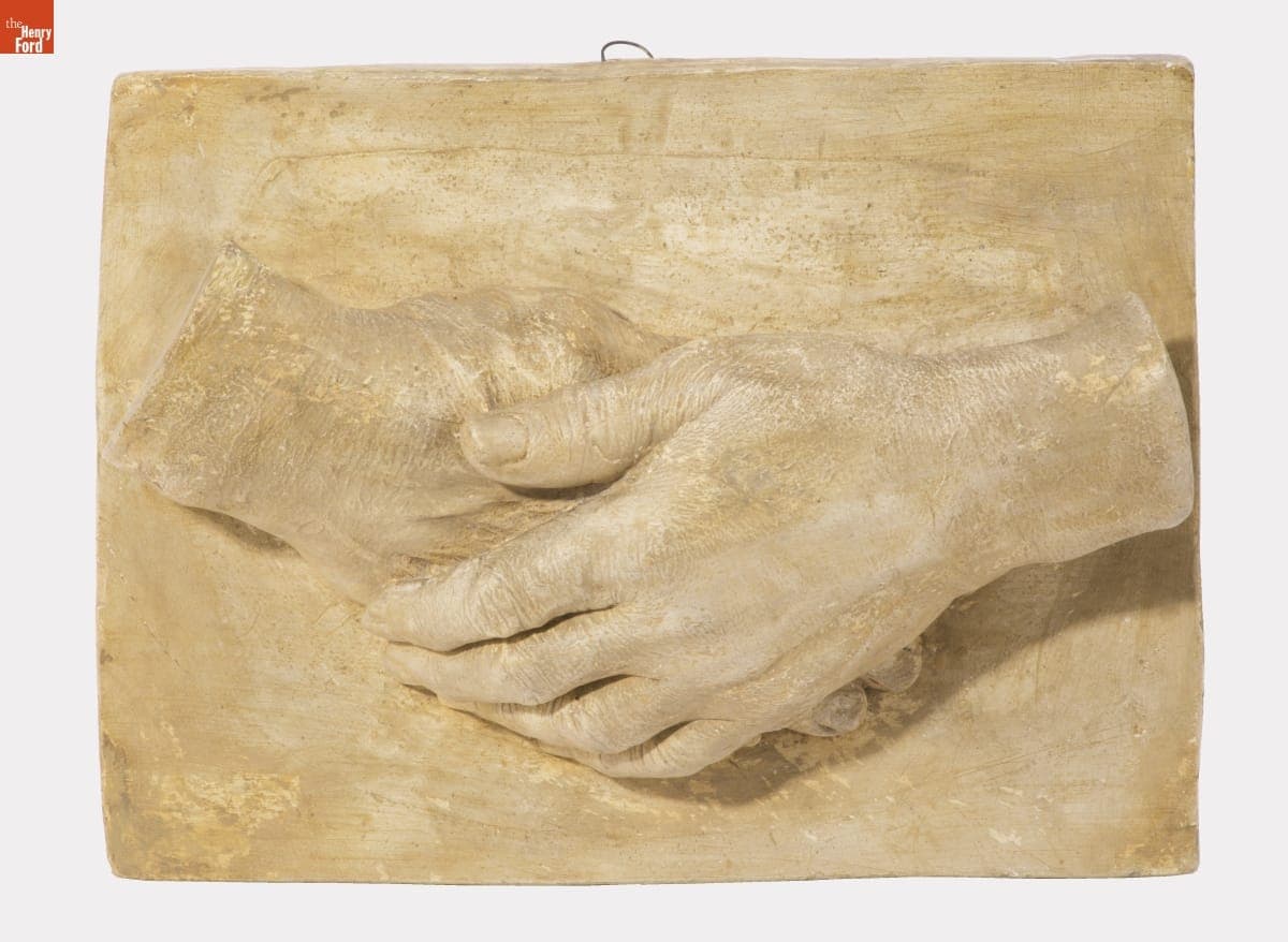 Cast of John Burroughs's Hands, circa 1910