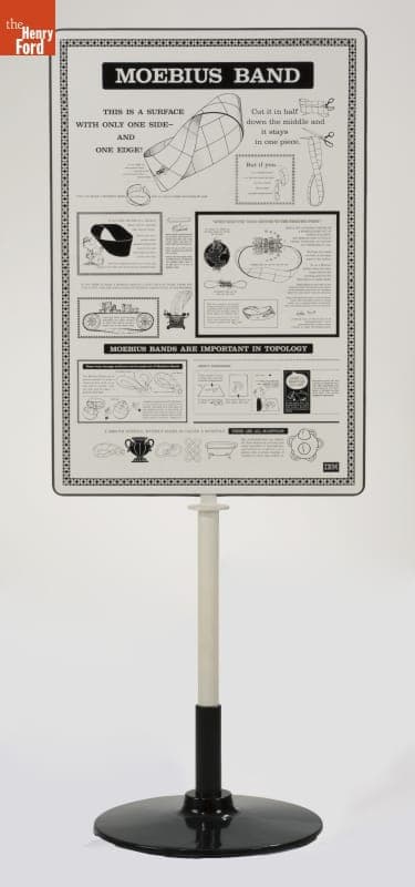 Moebius Band Information Sign from Mathematica: A World of Numbers and Beyond Exhibition, 1960-1961