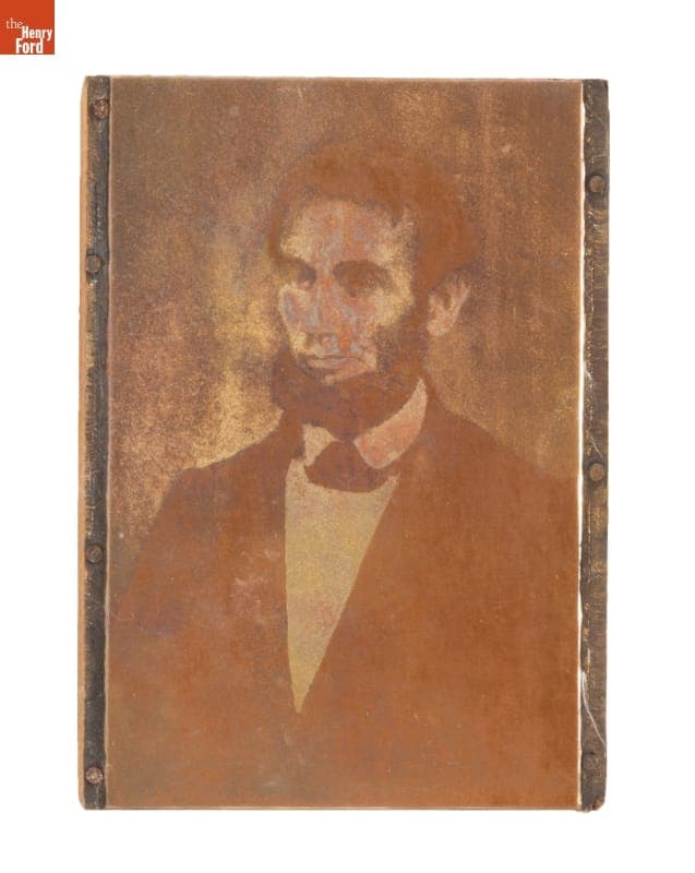 Printing Block, Portrait of Abraham Lincoln, 1860-1900