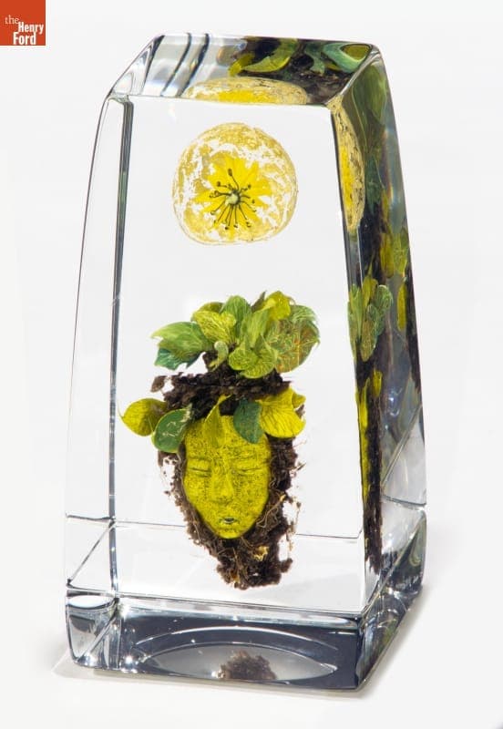"Floating Golden Botanical" by Paul Stankard, 2001