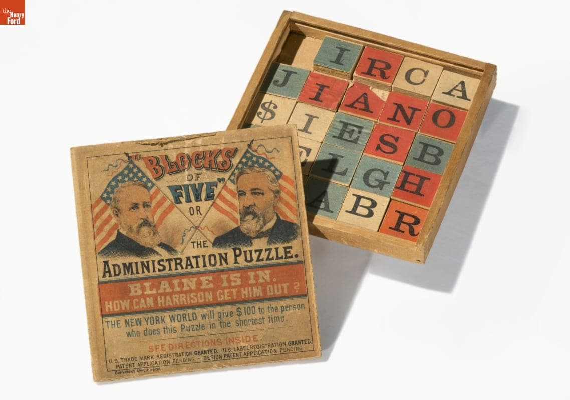 Political Game, "Blocks of Five or The Administration Puzzle," 1888