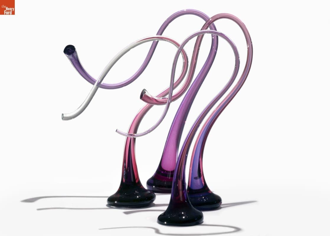 "Purple and Ruby Lyrical Movement" by Harvey K. Littleton, 1988