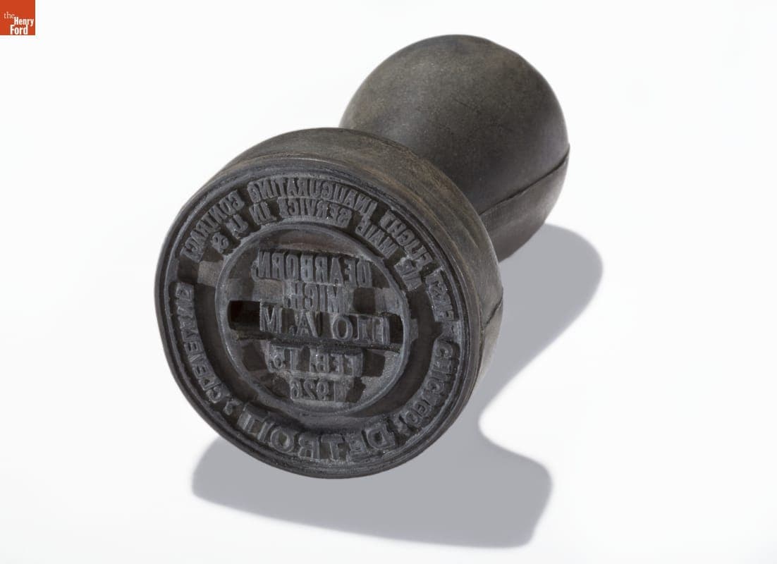 Handstamp for First Commercial Contract Air Mail, February 15, 1926