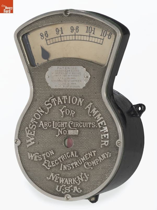 Weston Station Ammeter for Arc Lamp Circuits, 1890-1900