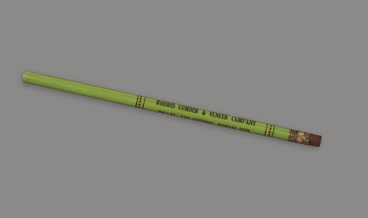 Roddis Lumber and Veneer Company Graphite Pencil, circa 1950