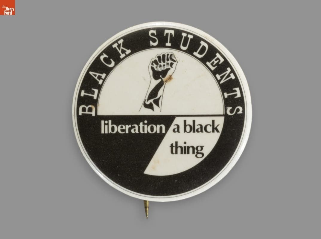 Button, "Black Students Liberation a Black Thing," 1968
