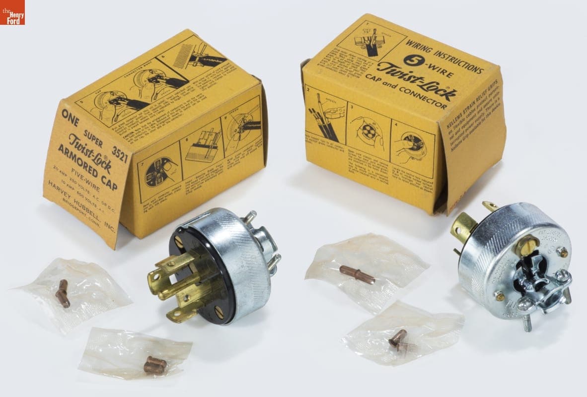 Harvey Hubbell, Inc. Twist-Lock Armored Connector Cap, 1940-1955