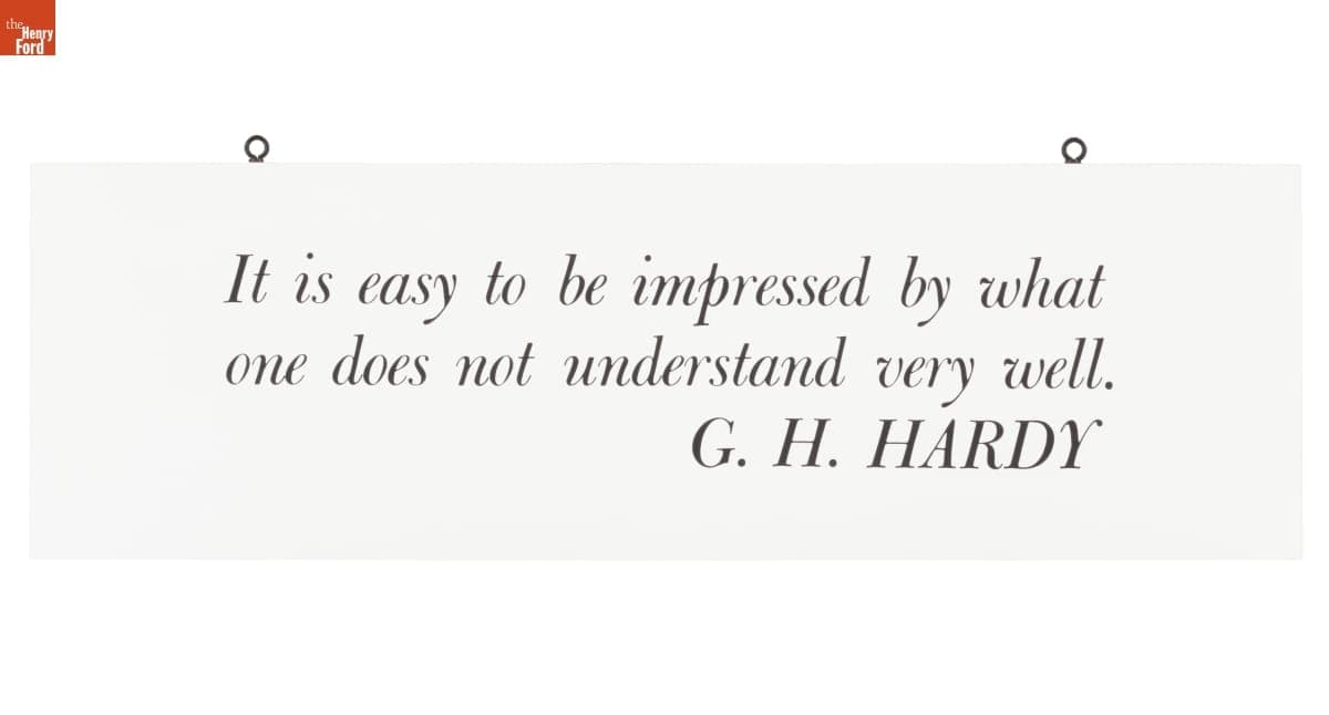 Quotation Sign from Mathematica: A World of Numbers and Beyond Exhibition, 1960-1961