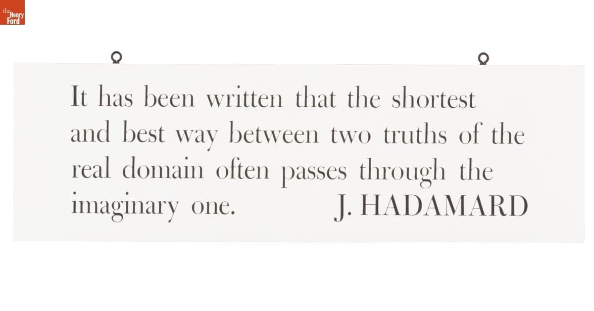 Quotation Sign from Mathematica: A World of Numbers and Beyond Exhibition, 1960-1961