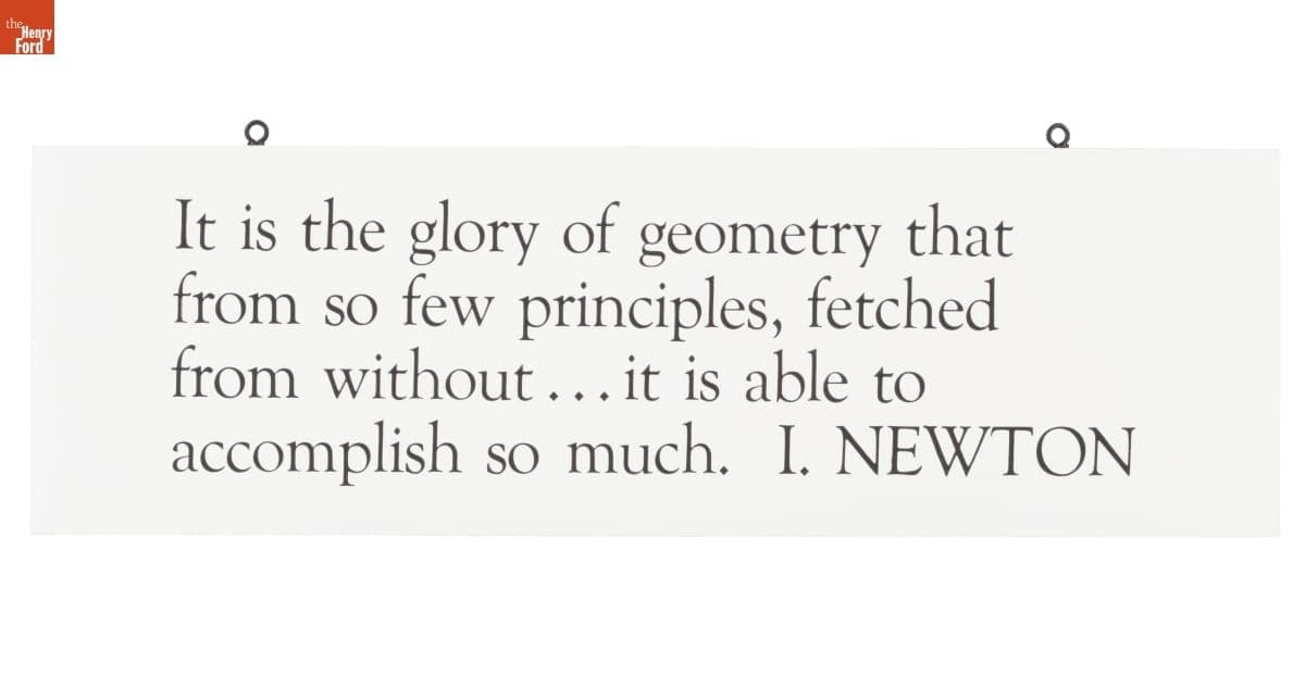 Quotation Sign from Mathematica: A World of Numbers and Beyond Exhibition, 1960-1961