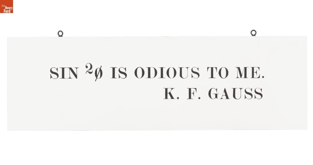 Quotation Sign from Mathematica: A World of Numbers and Beyond Exhibition, 1960-1961