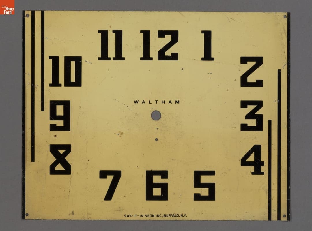 Say-It-In Neon Inc. Clock Face, 1935-1950