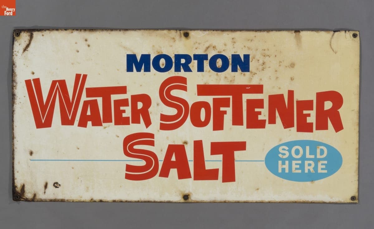 Morton Water Softener Salt Sign, 1950-1970