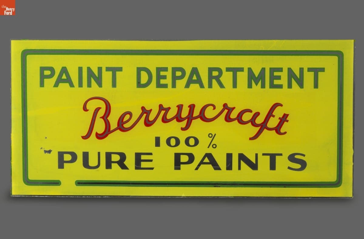 Berrycraft Paint Sign, 1930-1940