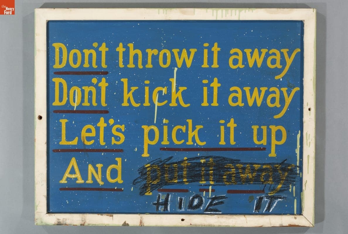 Sign from Ford Motor Company Highland Park Plant