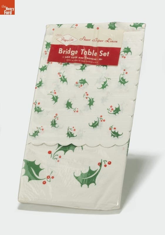 Christmas Bridge Table Set, 1950-1960