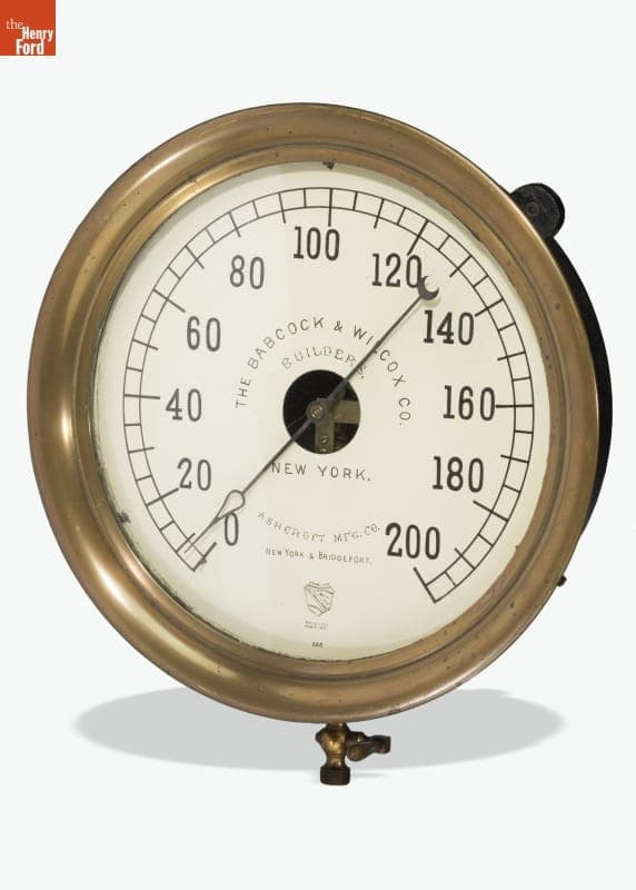 Ashcroft Manufacturing Company Pressure Gauge, circa 1880