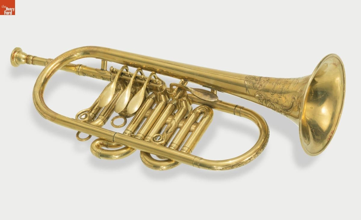 Hall & Quinby Cornet, Presented to Rhodolph Hall, 1866