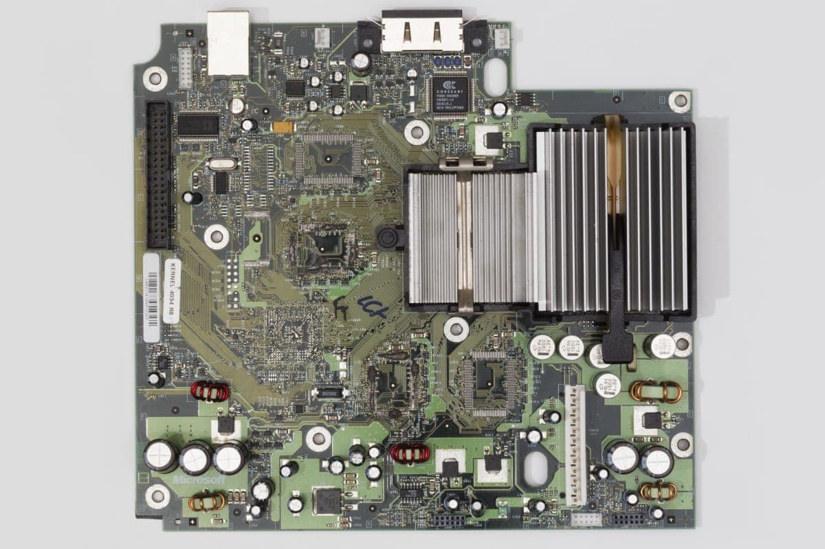 Microsoft Xbox Circuit Board, Modified by Andrew "Bunnie" Huang, circa 2002