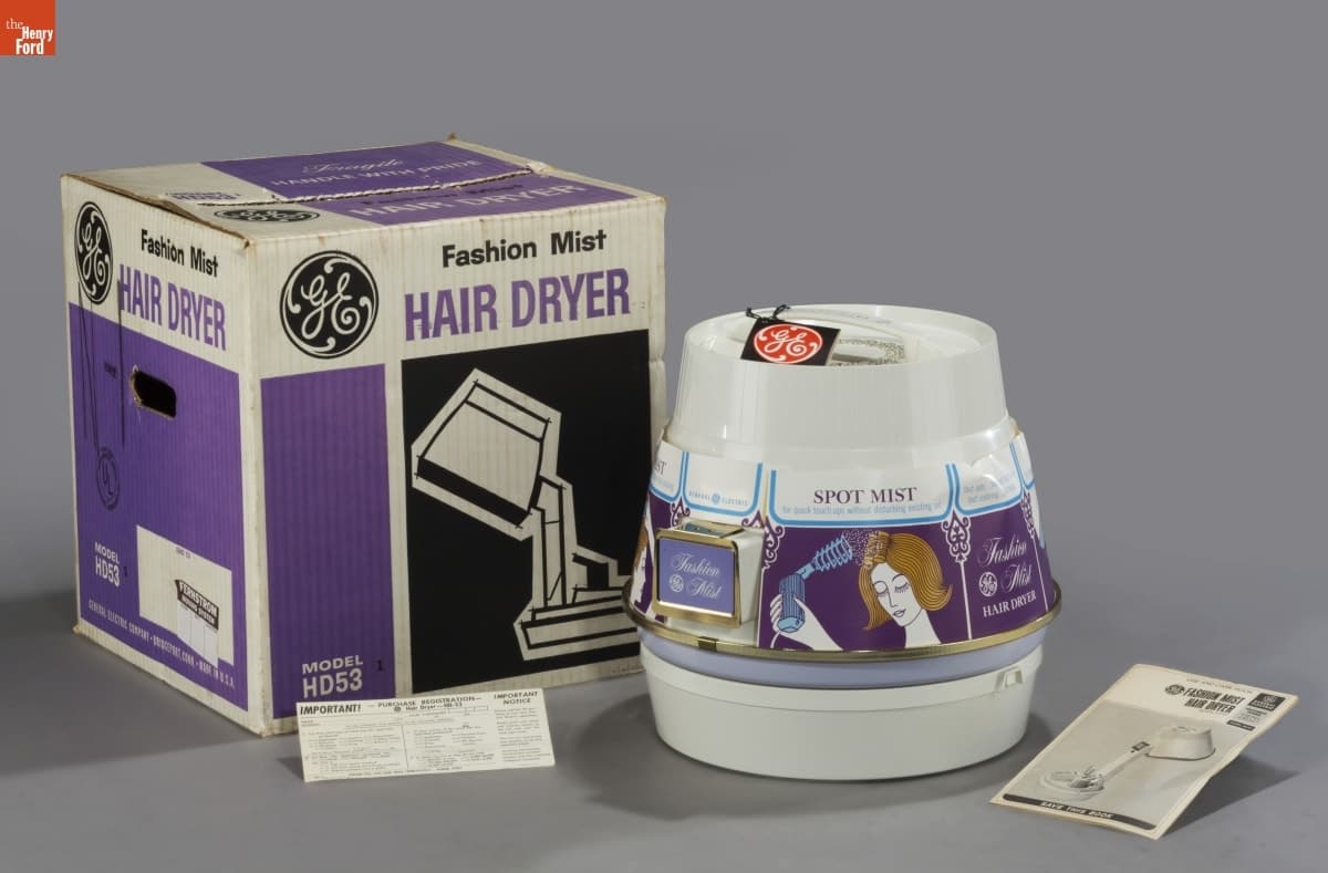 General Electric Model HD53 Fashion Mist Hair Dryer, 1968-1972
