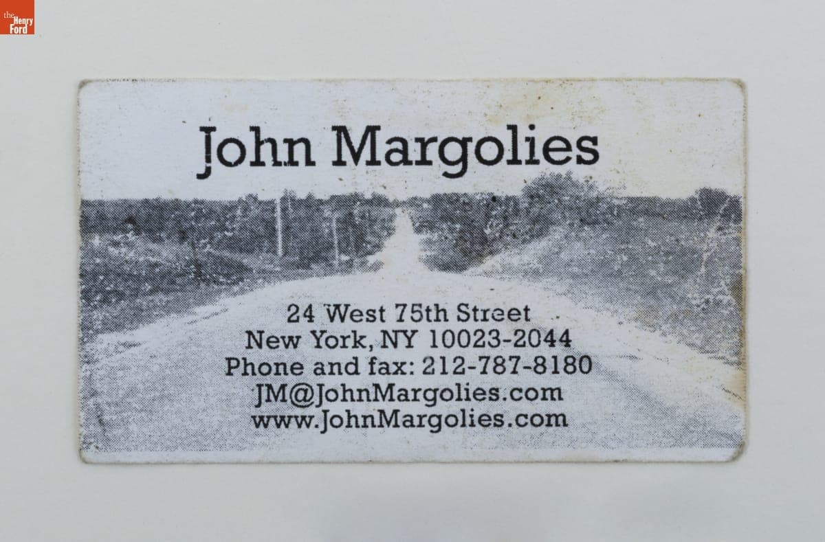 Business Card for John Margolies, 2000-2016