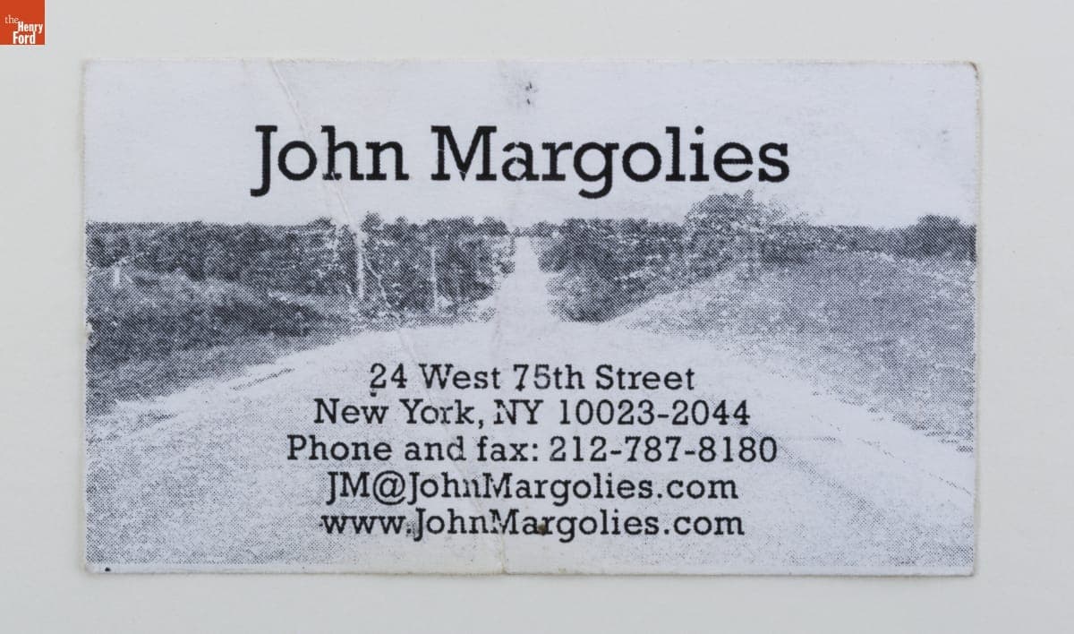 Business Card for John Margolies, 2000-2016