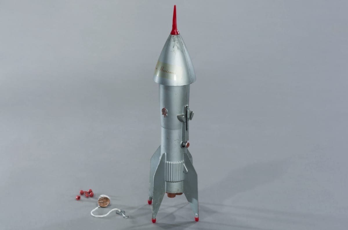 "Guided Missile" Mechanical Bank, circa 1957