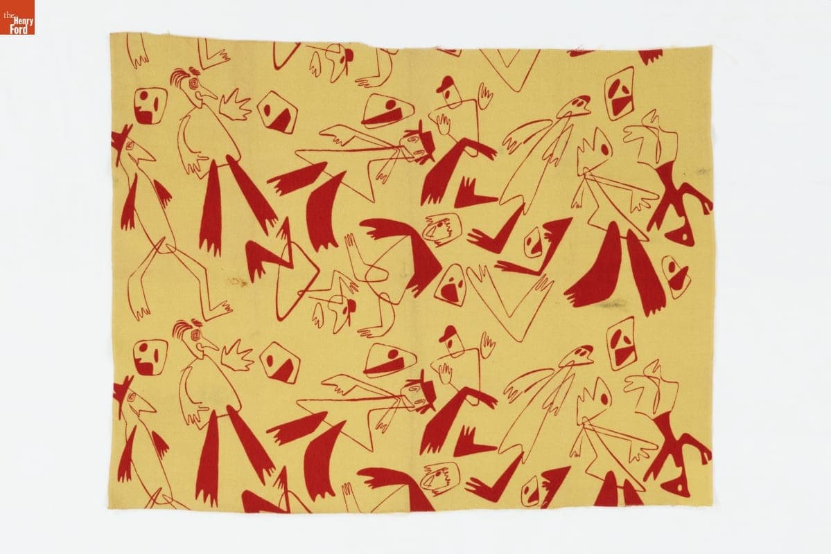 "Humpty Dumpty" Fabric Swatch Designed by Ruth Adler Schnee, 1946