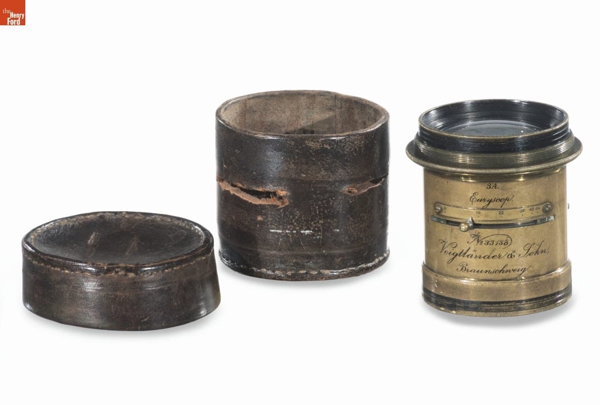 Voigtlander & Sohn Euryscop Camera Lens with Case, 1887-1888