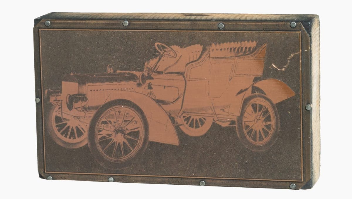 Printing Plate with Image of an Automobile