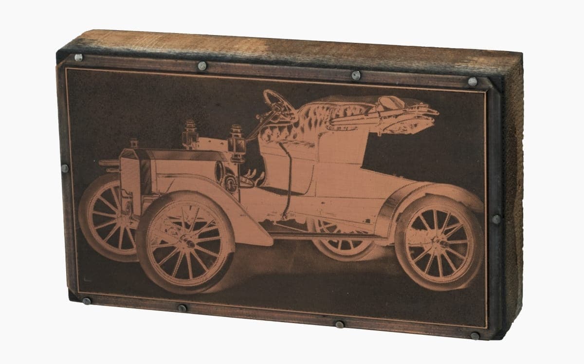 Printing Plate with Image of a Ford Model R Automobile