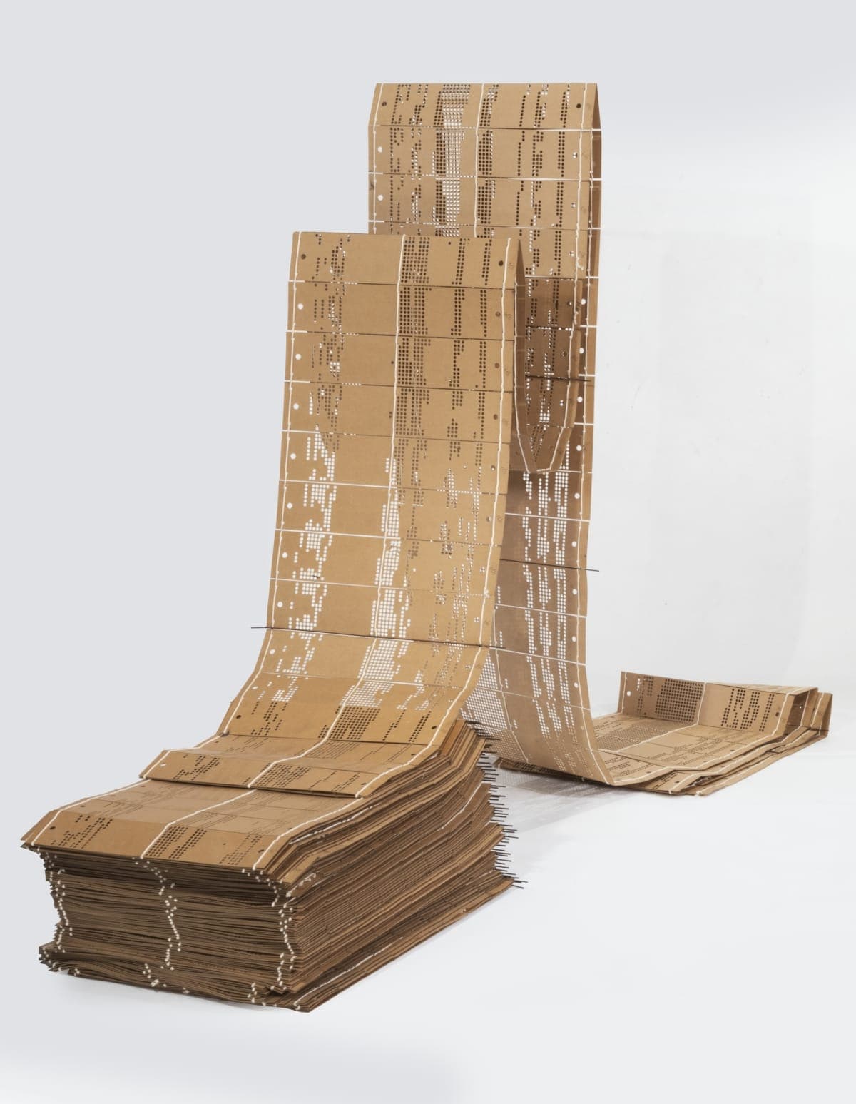 Punched Cards for Jacquard Loom, Used at Scalamandre, Inc., Long Island, NY, 1930-1970