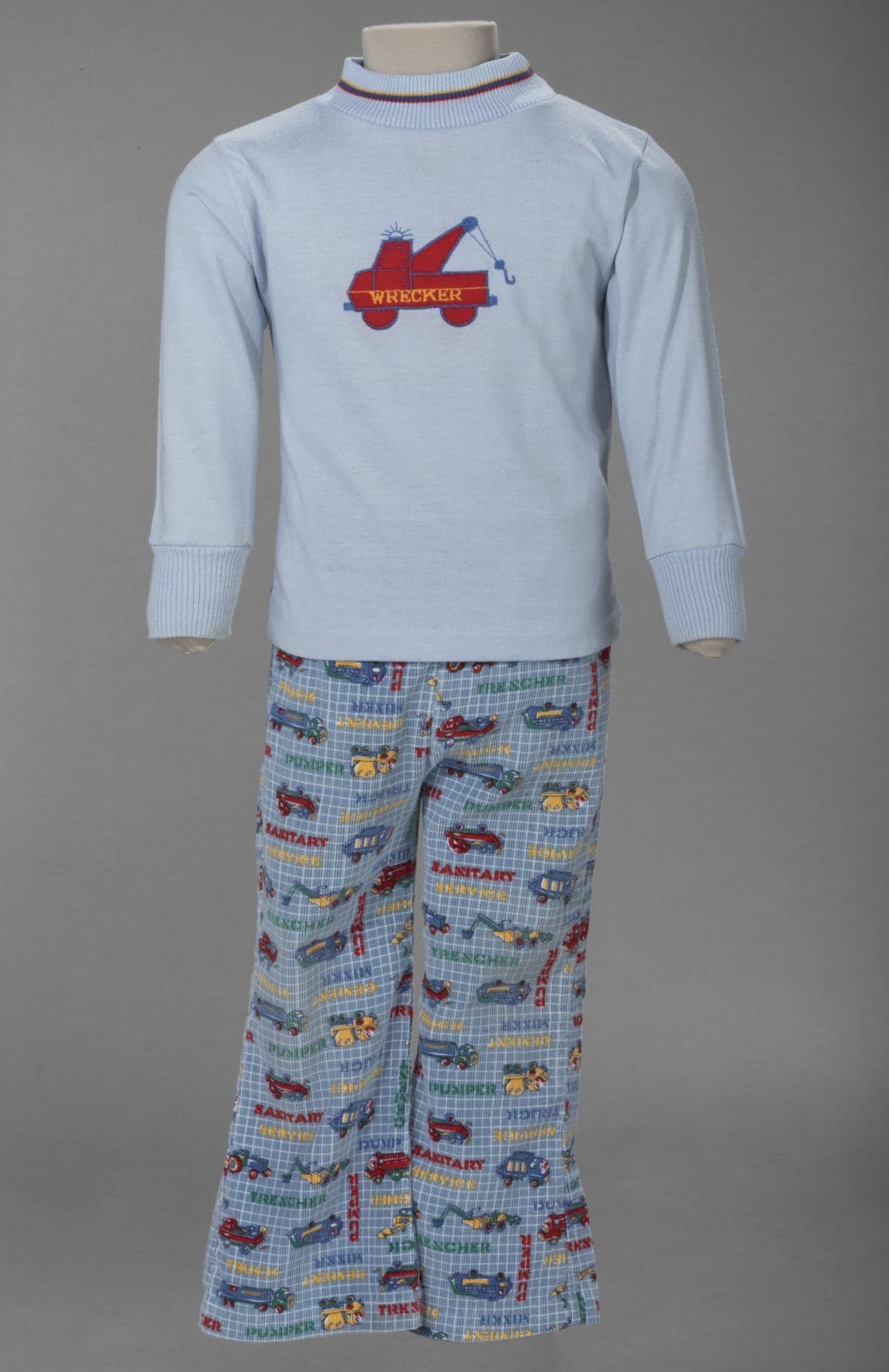 Boy's Two Piece "Wrecker" Sweater and Pants Outfit, 1978