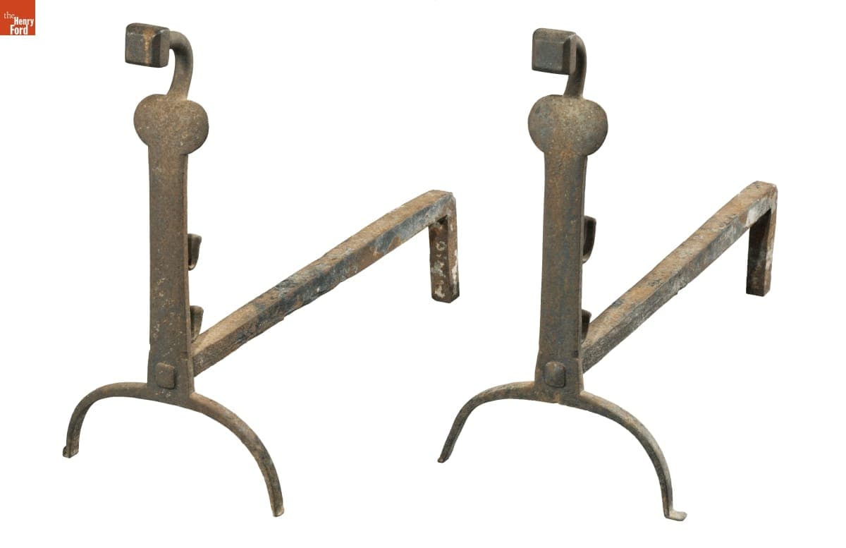 Wrought Iron Andirons