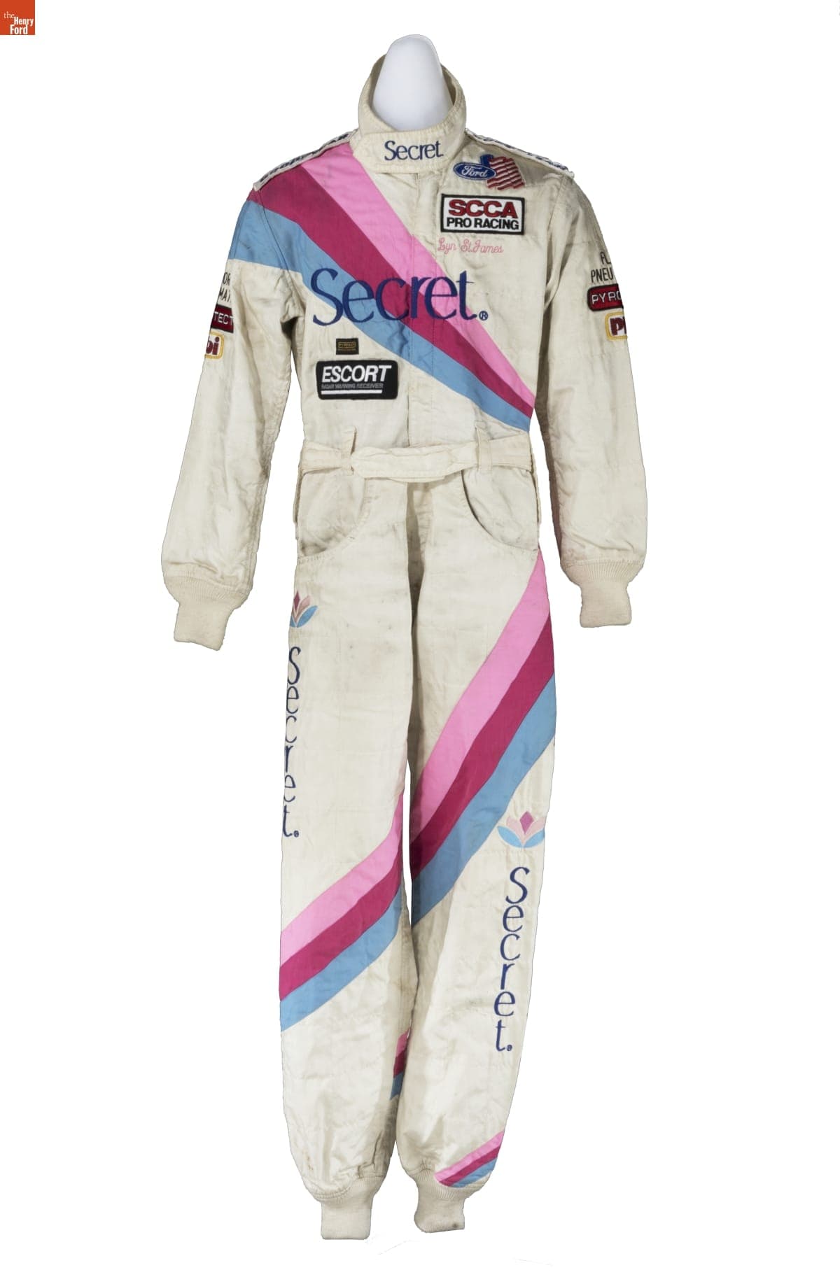Racing Suit Worn by Lyn St. James While Competing in Sports Car Club of America Events, 1987-1988