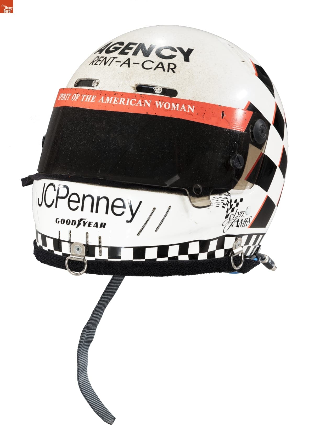 Racing Helmet Worn by Lyn St. James While Competing at the 1992 Indianapolis 500