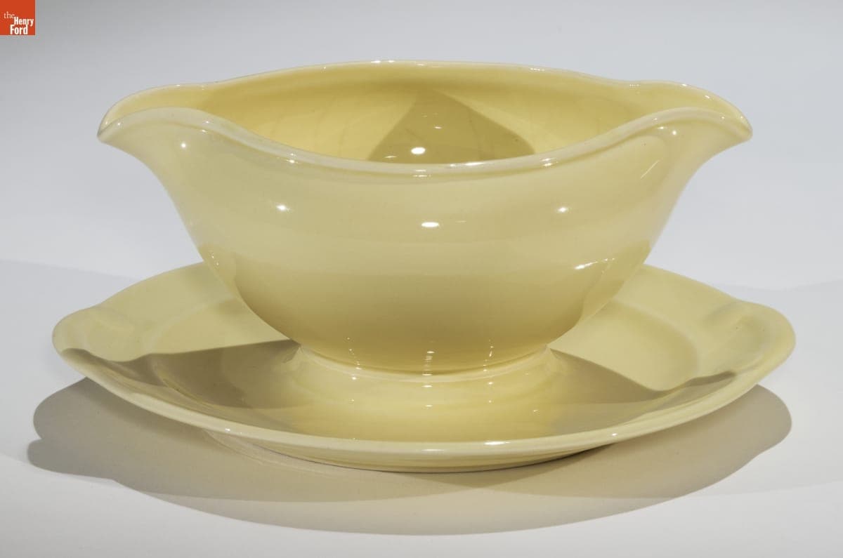 Taylor, Smith & Taylor Company "Lu-Ray Pastels" Gravy Boat, 1950