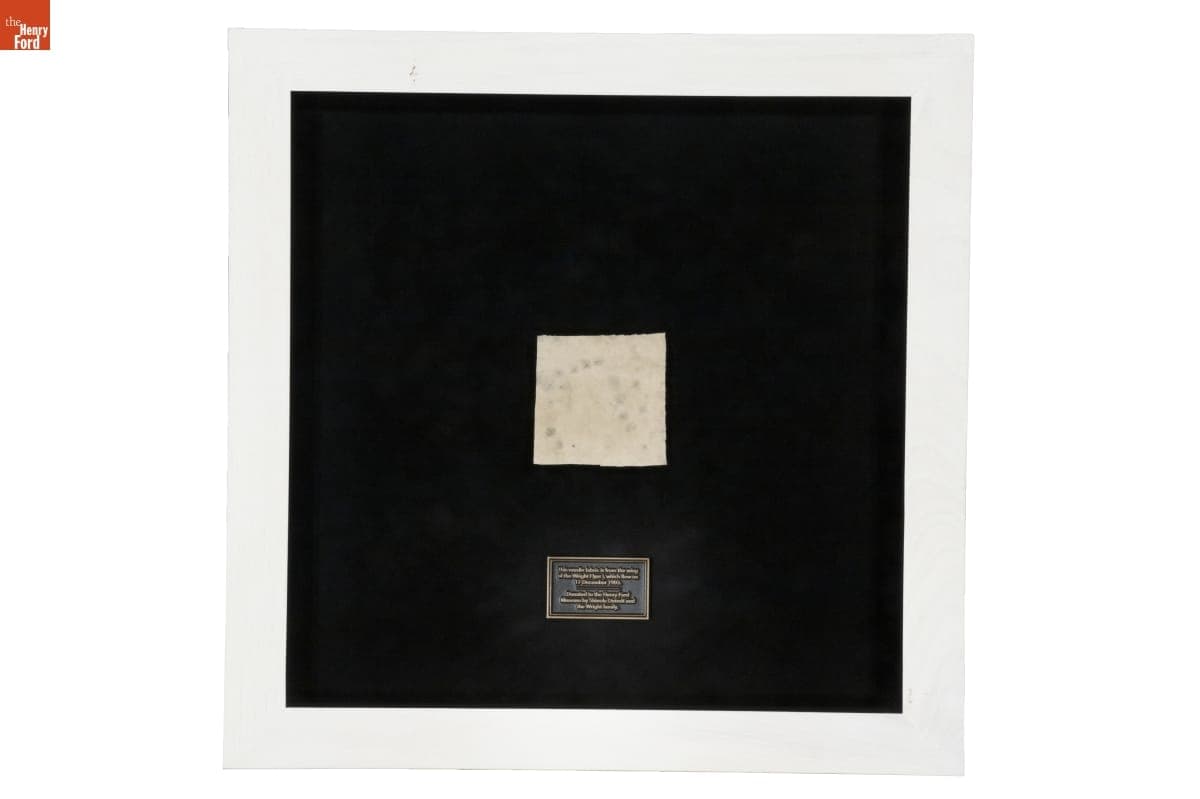 Fragment of Muslin Fabric from 1903 Wright Flyer