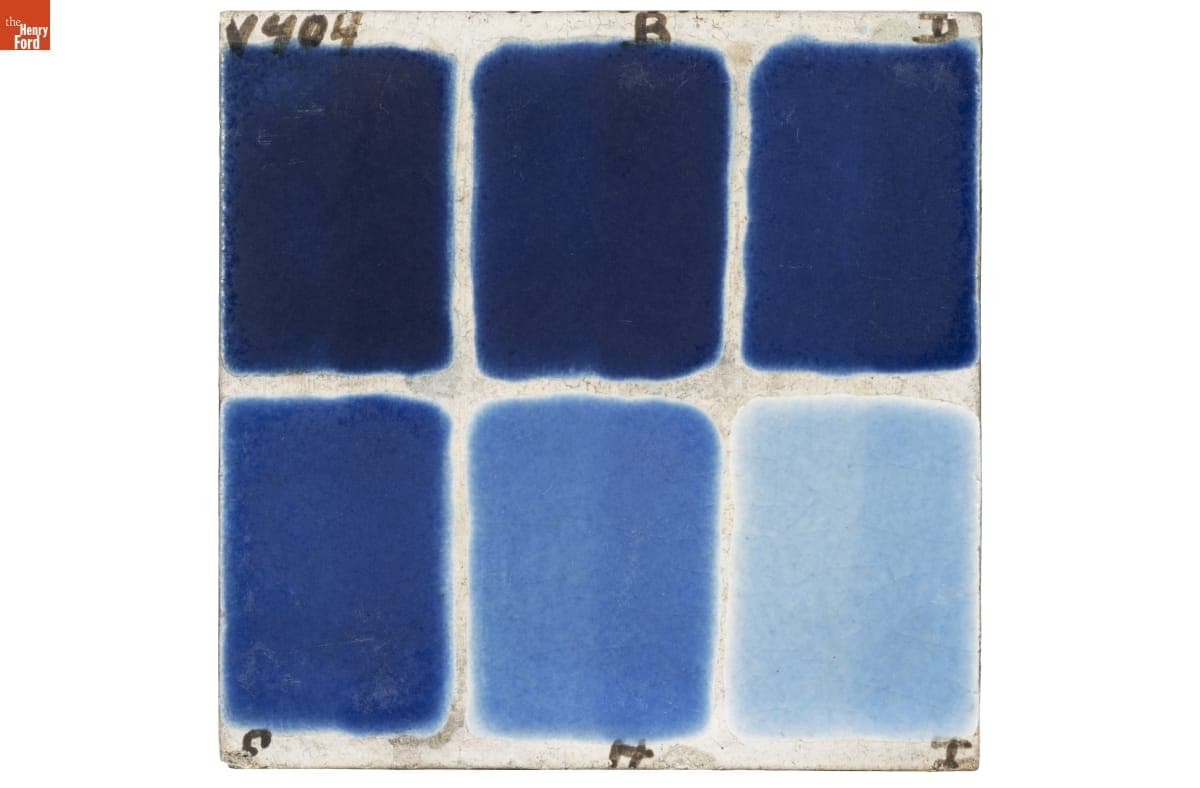 Tile with Glaze Samples, 1930-1940