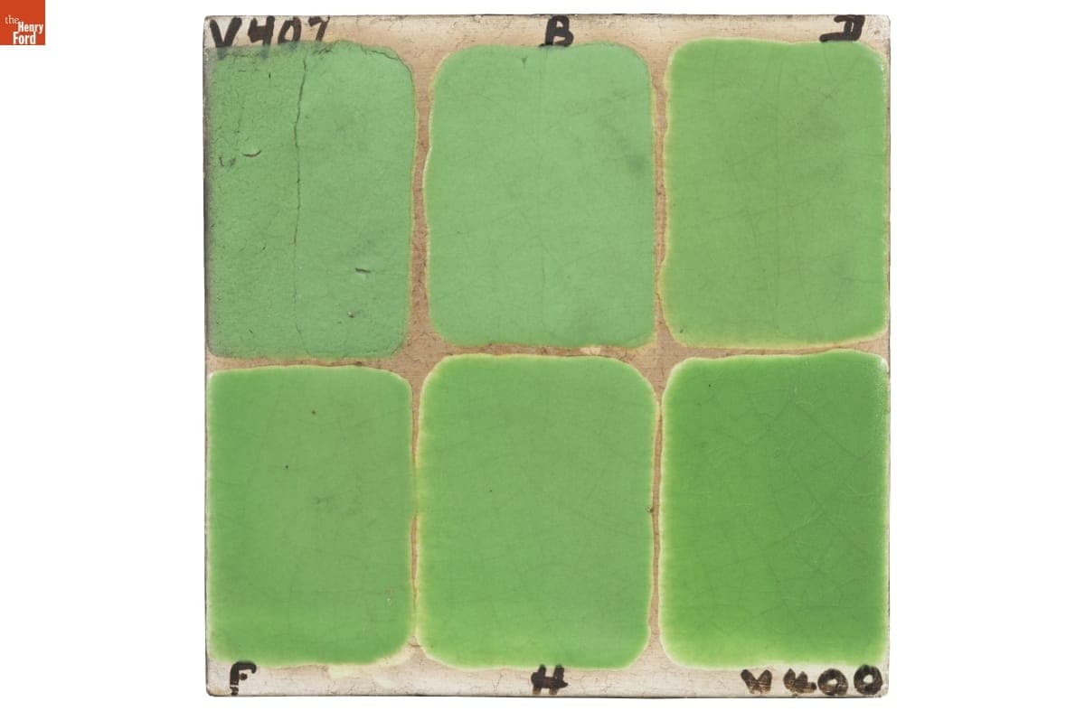 Tile with Glaze Samples, 1930-1940