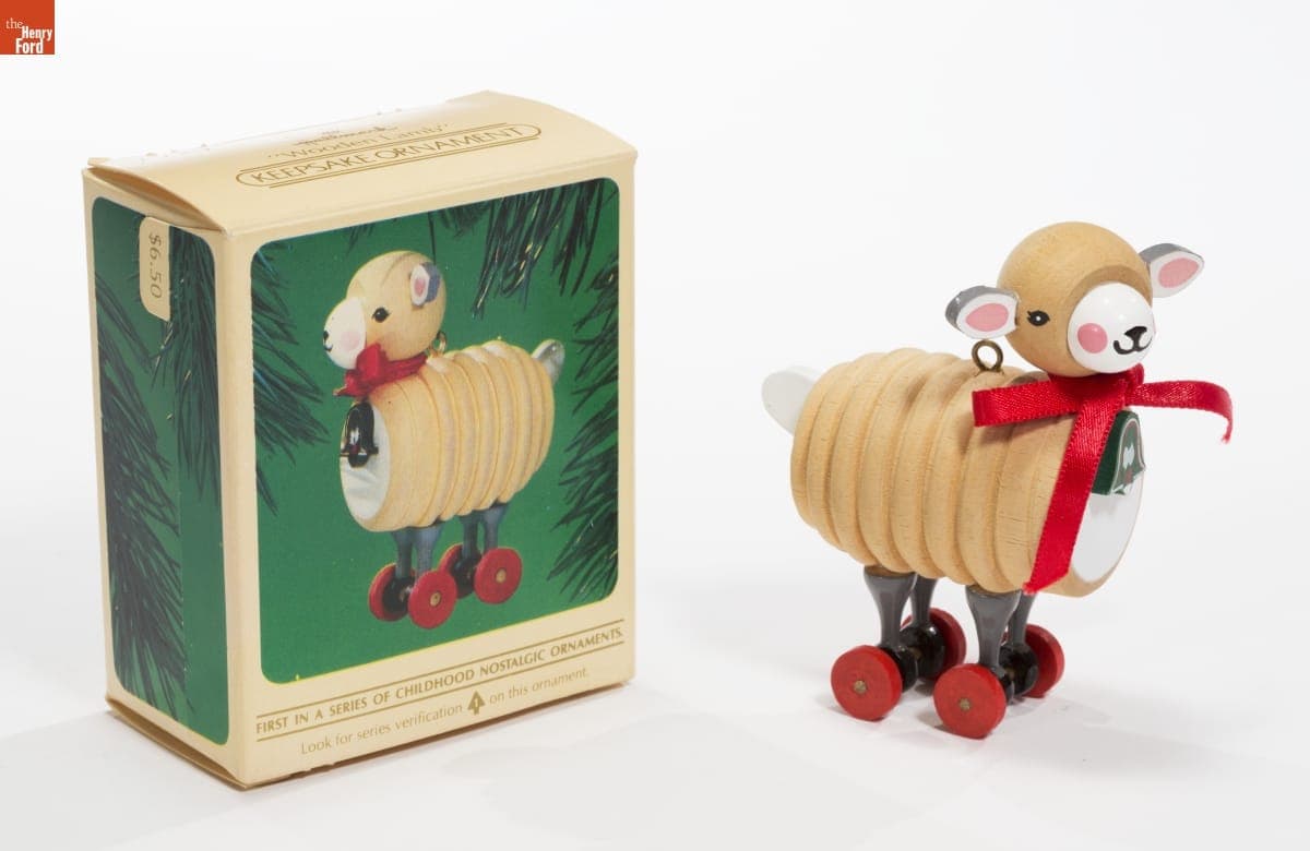 Hallmark "Nostalgic Childhood Ornaments: Wooden Lamb" Christmas Ornament, 1984